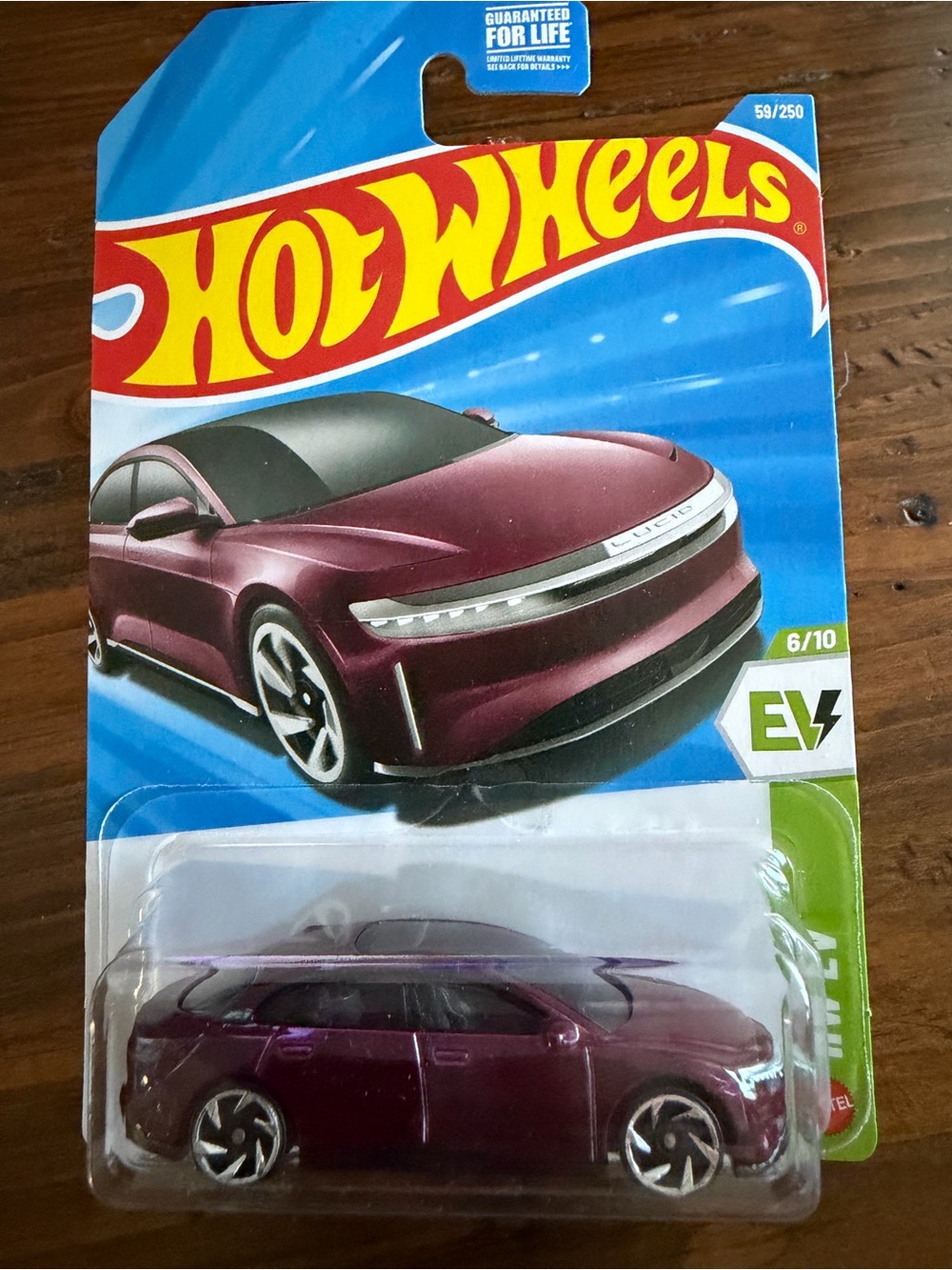 Hot Wheels Kids Toy Car - Purple Metallic Lucid EV